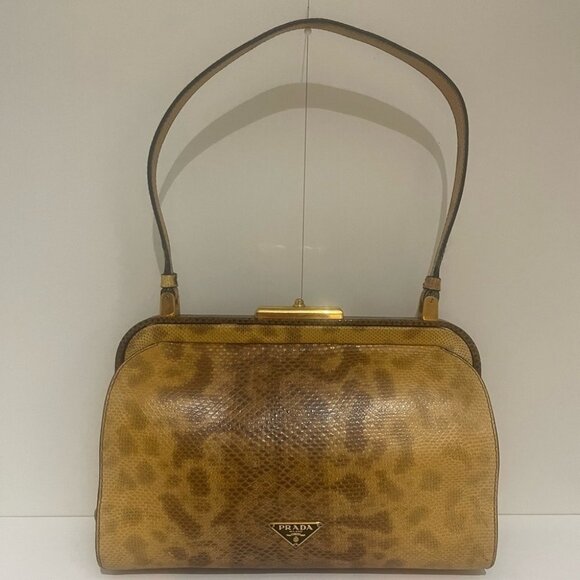 Prada Embossed Python Shoulder Bag - Picture 5 of 13